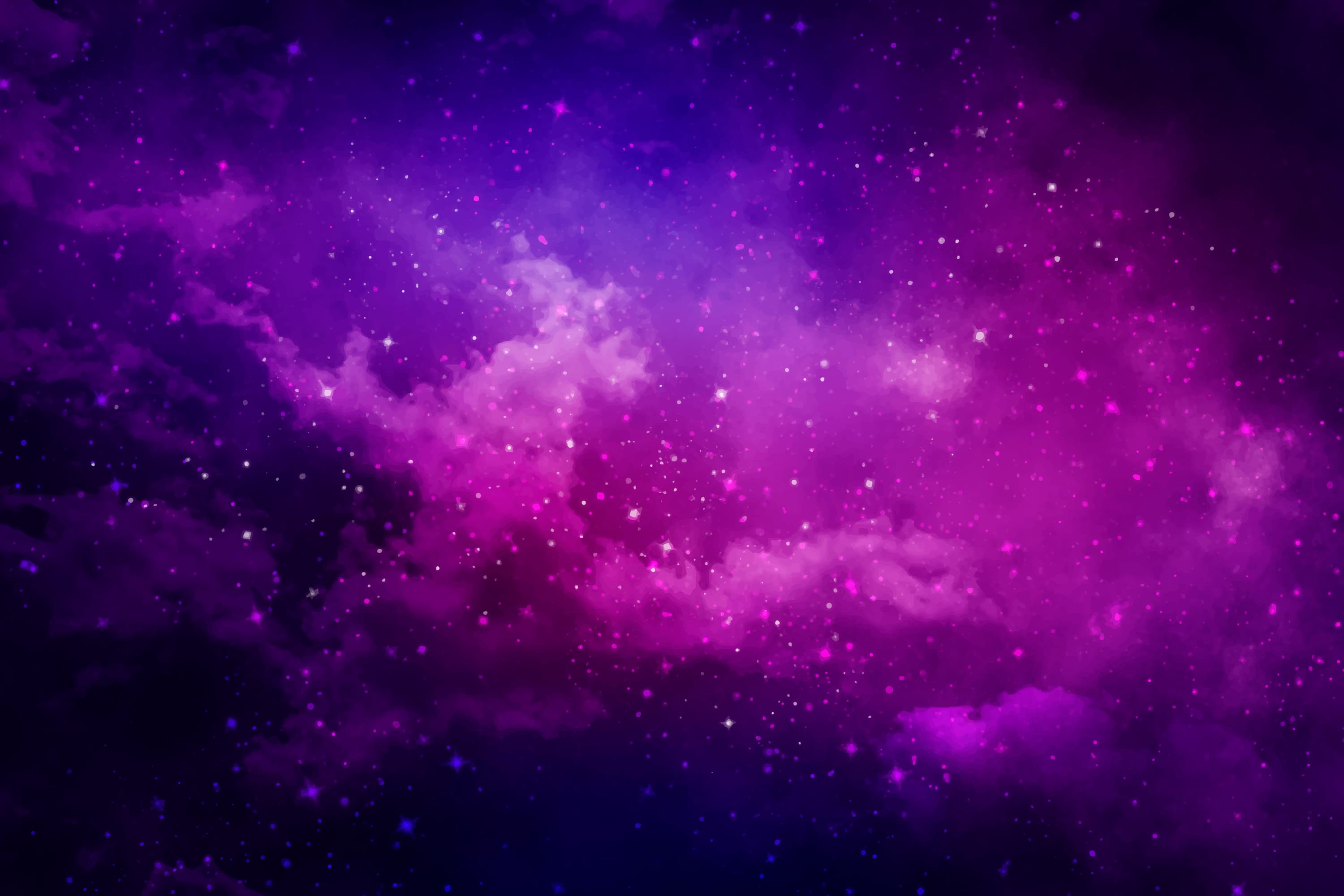 An abstract purple starry night